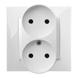 CARLA gniazdo 2x2P  mod  b/r