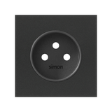 Simon 100 Pokrywa gniazda pojedynczego czarny mat 10000068-238 KONTAKT
