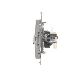 Simon 54 Gniazdo HDMI+RJ45 kat.6. srebrny mat