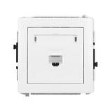 DECO Mechanizm gniazda komputerowego pojedynczego 1xRJ45, kat. 6A, 8-stykowy biały