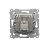 Simon 54 Gniazdo antenowe R-TV-SAT przelotowe biały