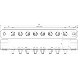 Szyna wyrównawcza bez pokrywy, stal nierdzewna NIRO