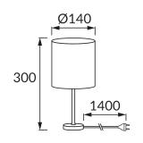Lampka stołowa AGNES E14 PURPLE