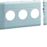 tehalit.WA Maskownica potrójna ABS bezhalogenowy 120mm lakierowanaier aluminium GB12030LAN HAGER