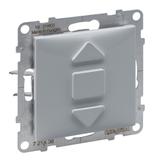 Suno Przyciskowy Łącznik Rolet - 6A - 250V - 3 Pozycyjny: Góra Dół Stop - Bezpośrednie Sterowanie Roletami Aluminium 721338 LEGRAND