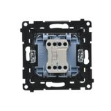 Simon 55 Przycisk zwierny /dzwonek/ z podświetleniem LED szybkozłączka Czarny mat