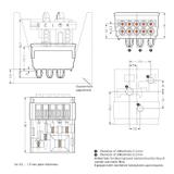 gniazdo przelotowe 5-torowe