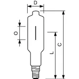 Lampa metalohalogenkowa 2000W E40 230V 4200K przeźroczysta HPI-T 230V /4 szt,/ PHILIPS