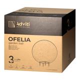 Lampa ogrodowa OFELIA kula E27 oprawa IP65 kamień 38cm wbijana AD-OP-6589GE27ZW ORNO