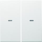 BERKER KNX e/s B.x Klawisze z soczewką do modułu przycisku podwójnego biały mat 80960399 HAGER