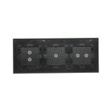Simon 54 Touch Panel dotykowy S54 Touch 3 moduły 2 pola dotykowe poziome + 1 pole dotykowe + 2 pola dotykowe pionowe zastygła lawa DSTR3213/73 KONTAKT