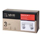 Oprawa ścienno-sufitowa MALTA SP 2 GU10 max. 2x12W IP20 czarna ADVITI AD-OP-6481BGU10 ORNO
