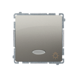 Simon Basic Przycisk światło z podświetleniem LED 10A szybkozłączka satynowy