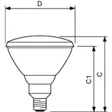 PAR38 IR 175W E27 230V CL 1CT/12 Żarówka