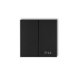 MINI Klawisze podwójne do łączników IP44 (komplet dwóch klawiszy) czarny mat