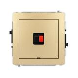 DECO Mechanizm gniazda głośnikowego pojedynczego, bez pola opisowego złoty