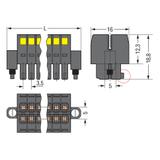 Gniazdo MCS‑MINI Classic 24‑biegunowy czarne raster 3,5mm 713‑1112/107‑000 /20szt./ WAGO