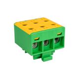 Złączka przelotowa gwintowana na szynę AL/CU 120A 3x(2,5-35)mm2 WLZ35/3x35/z zielona 48.337 OPATÓWEK