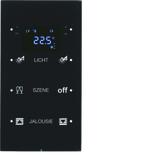 BERKER R.3 Sensor dotykowy potrójny z regulatorem temperatury konfigurowalny szkło czarny 75643155 HAGER