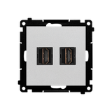 Simon 55 Gniazdo HDMI podwójne Aluminium mat TGHDMI2.01/143 KONTAKT