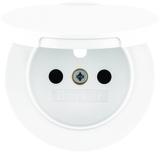 BERKER R.1/R.3 Płytka czołowa do gniazda z uziemieniem i pokrywą biały 3965832089 HAGER