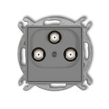 MINI Mechanizm gniazda multimedialnego 3F DATA (Vectra) szary mat
