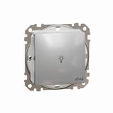 Sedna Design & Elements, przycisk światło IP44, srebrne aluminium