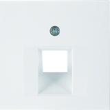 BERKER B.Kwadrat Płytka czołowa do gniazda przyłączeniowego UAE pojedyncza komp./tel. biały 53140789