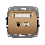 TREND Mechanizm gniazda telefonicznego pojedynczego 1xRJ11 + komputerowego pojedynczego 1xRJ45, kat.