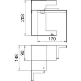 GS-DI90210RW, NAROŻE WEWN. 90X210 CZ.B.