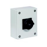 P3-63/SE3/SVB-SW Rozłącznik 63A 3P w obudowie ze stali nierdzewnej rączka czarna z blok. 197365 EATO