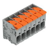 Złączka do płytek drukowanych dźwignia 6mm2 RM 7,5mm 6-bieg szara /36szt./ 2606-1106/010-000 WAGO