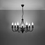 Sollux Żyrandol MINERWA 7 czarny SL.0219