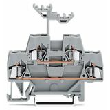 Złączka szynowa 2‑piętrowa 2,5mm2 szara 280‑519 WAGO