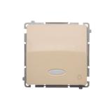 Simon Basic Przycisk światło z podświetleniem LED na 24V 10A 24V szybkozłączka beż