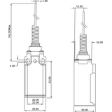 ŁĄCZNIK KRAŃCOWY (TWORZYWO) DZWIGNIA SPRĘŻYNOWA