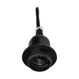 Oprawka remontowa E27 z kołnierzem, czarna LH/E27-27/B/PZ ORNO