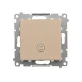 Simon 55 Przycisk zwierny pojedynczy zwierny z podświetleniem LED szybkozłączka Szampański mat