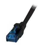 Patchcord RJ45 U/UTP kat. 6A LSZH Premium 500MHz czarny 10m