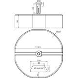 Podstawa betonowa z adapterem gwintu M16, B55 17 kg, fi 337 mm