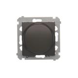 Simon 54 Ściemniacz naciskowo-obrotowy 20–500 W brąz mat