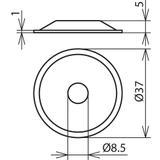 Podkładka, wys. 5 mm, fi 37 mm, stal nierdzewna NIRO 276009 DEHN