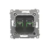 Simon 54 Gniazdo światłowodowe / optyczne podwójne SC/APC antracyt