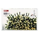 Lampki choinkowe Classic 500 LED 50m ciepła biel zielony przewód IP44 8 programów timer D4AW26 EMOS