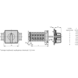 Łącznik Krzywkowy 15A, Przełącznik rozruchowy trójfazowy (0,Y,A), mocowany na szynie czoło szare pok