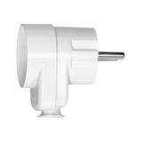 Wtyczka kątowa 2P z gniazdem biała WT-16U/G K2/BIAŁY ORNO