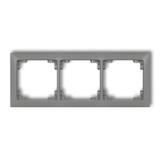 DECO Ramka uniwersalna potrójna z tworzywa DECO Soft szary mat