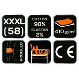 Spodnie robocze 5-kieszeniowe DENIM, czarne, rozmiar XXXL