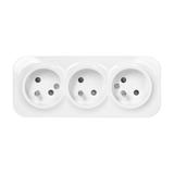 Gniazdo potrójne natynkowe ToDo 2P+Z IP20, 16A, 230V AC, 16A, 230V AC, biały, 10 sztuk