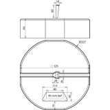 Podstawa betonowa z klinem, B55 17 kg, fi 337 mm, do iglic fi 16 mm